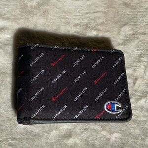 Champion Black and Red Logo Wallet nwot